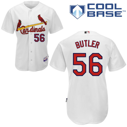 Joey Butler #56 Youth Baseball Jersey-St Louis Cardinals Authentic Home White Cool Base MLB Jersey